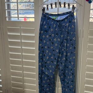 Blue Floral Pajama Pants